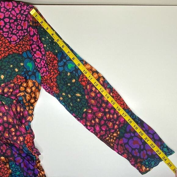 NWT | Farm Rio | Rainbow Hearts Midi Dress | Multi Color | Medium - Picture 15 of 16